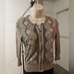 Banana Republic- cardigan with lace detail beautiful